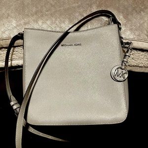 Michael Kors Medium size light grey crossbody